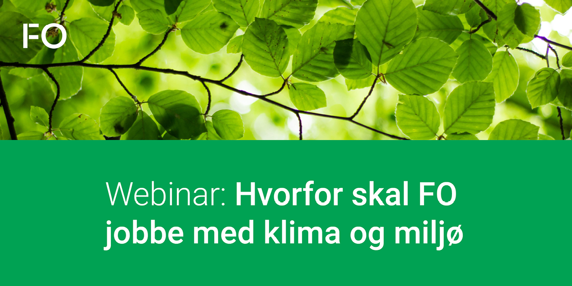 WEBINAR: 17. mars kan du la deg inspirere til grønnere arbeid. Bli med på webinaret for en grønnere framtid!